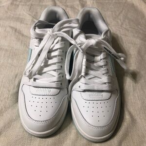Off-White White and Light Blue Sneakers